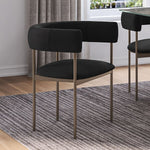 Amisco Julius Dining Chair with Bronze Metal Frame