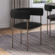 Amisco Julius Dining Chair with Bronze Metal Frame