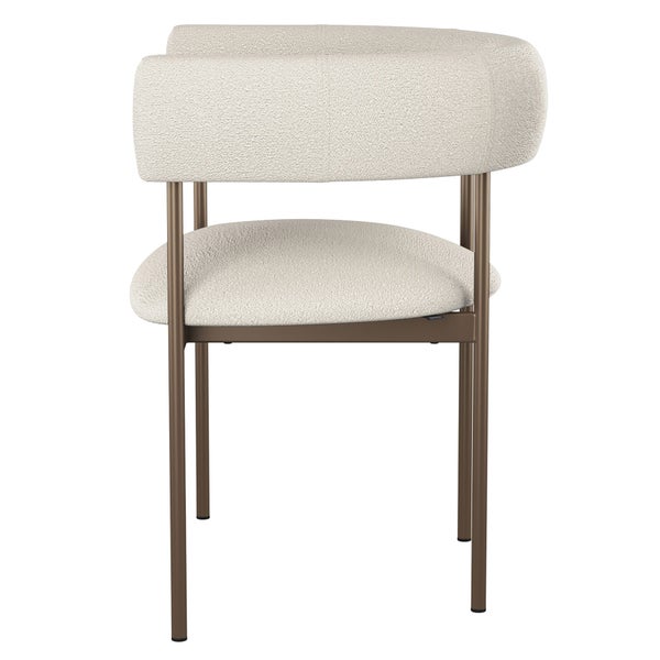 Amisco Julius Dining Chair with Bronze Metal Frame