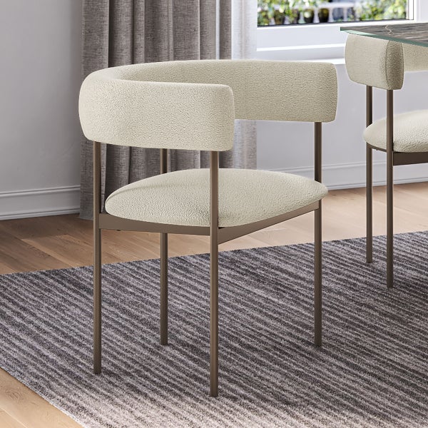 Amisco Julius Dining Chair with Bronze Metal Frame