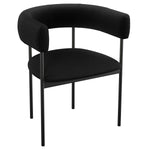 Amisco Julius Dining Chair with Black Metal Frame