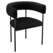 Amisco Julius Dining Chair with Black Metal Frame