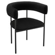 Amisco Julius Dining Chair with Black Metal Frame