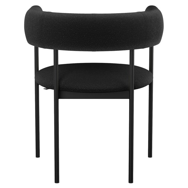 Amisco Julius Dining Chair with Black Metal Frame
