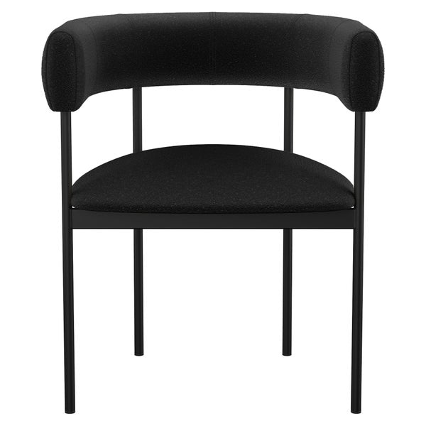 Amisco Julius Dining Chair with Black Metal Frame
