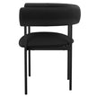 Amisco Julius Dining Chair with Black Metal Frame