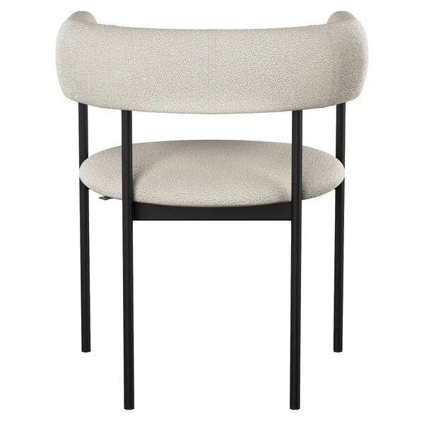 Amisco Julius Dining Chair with Black Metal Frame