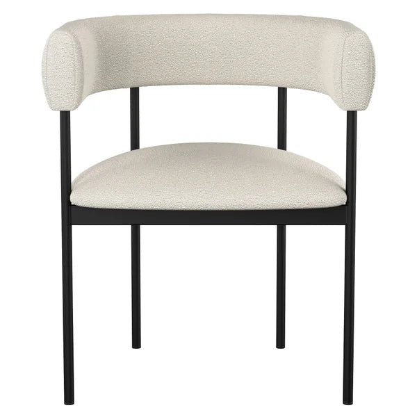 Amisco Julius Dining Chair with Black Metal Frame