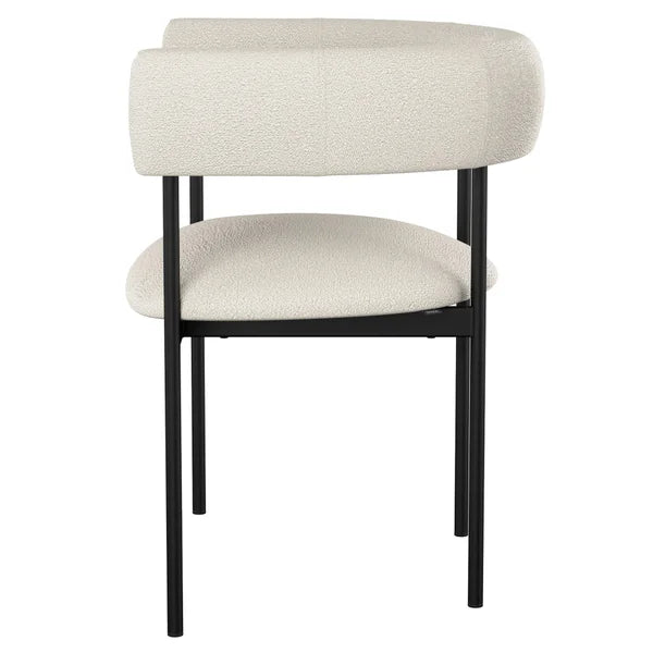 Amisco Julius Dining Chair with Black Metal Frame