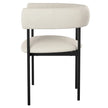 Amisco Julius Dining Chair with Black Metal Frame