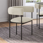 Amisco Julius Dining Chair with Black Metal Frame