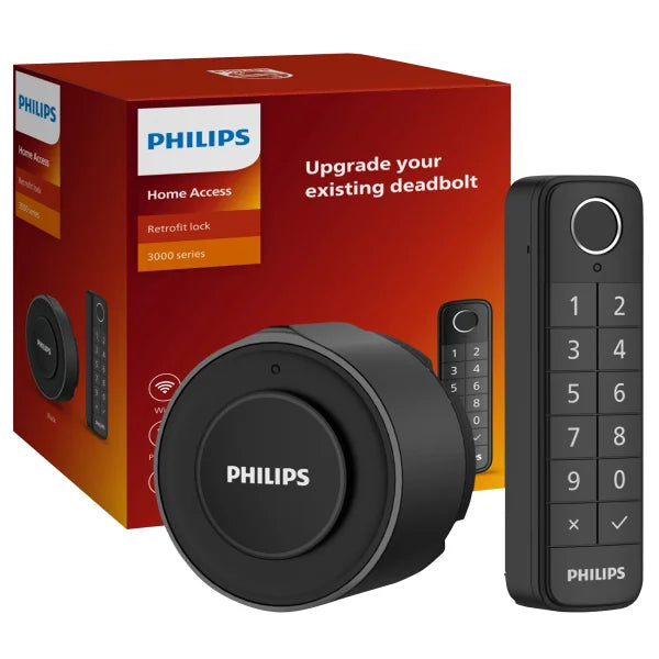 Retrofit Door Lock with Wireless Keypad and Fingerprint Reader Combo