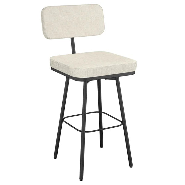 Amisco Tereza Swivel Counter Stool in PVC, Beige