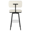 Amisco Tereza Swivel Counter Stool in PVC, Beige