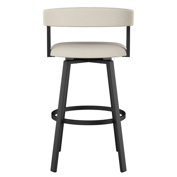 Amisco Caris Swivel Counter Stool Black Metal Frame