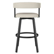 Amisco Caris Swivel Counter Stool Black Metal Frame