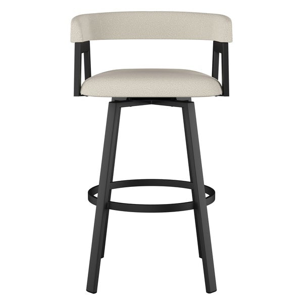 Amisco Caris Swivel Counter Stool Black Metal Frame