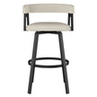 Amisco Caris Swivel Counter Stool Black Metal Frame