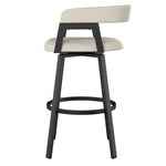Amisco Caris Swivel Counter Stool Black Metal Frame