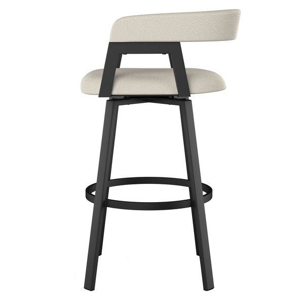 Amisco Caris Swivel Counter Stool Black Metal Frame