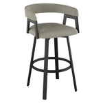 Amisco Caris Swivel Counter Stool Black Metal Frame