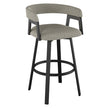 Amisco Caris Swivel Counter Stool Black Metal Frame