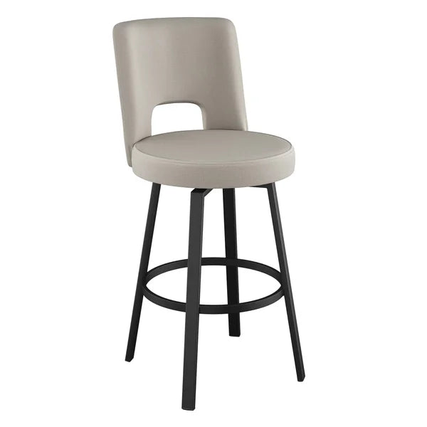 Amisco Beckett Swivel Counter Stool Black Metal Frame