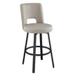Amisco Beckett Swivel Counter Stool Black Metal Frame