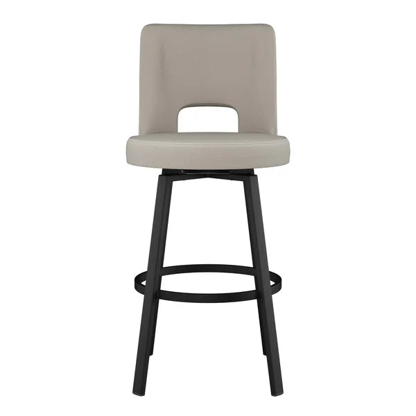 Amisco Beckett Swivel Counter Stool Black Metal Frame