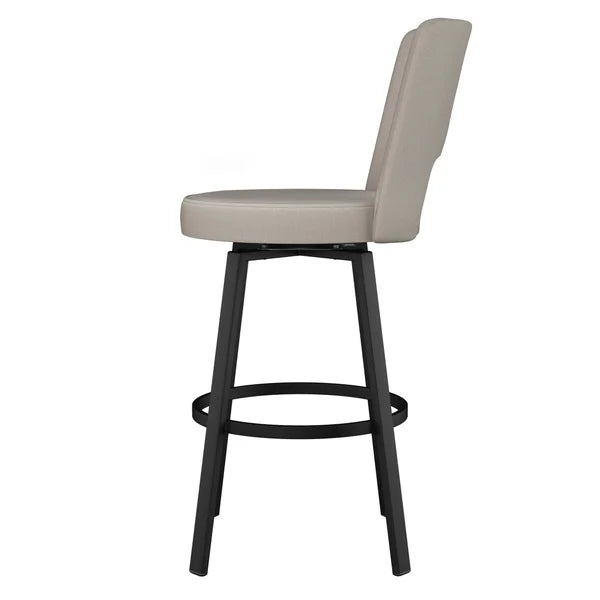 Amisco Beckett Swivel Counter Stool Black Metal Frame