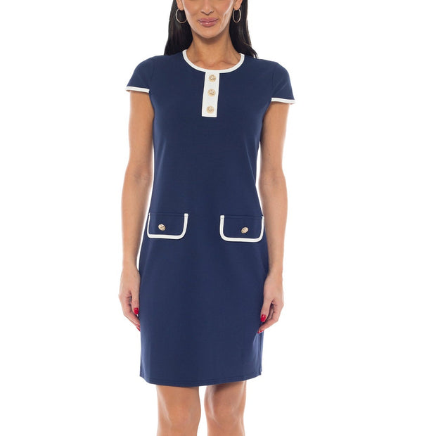 Isaac Mizrahi New York Women’s Cap Sleeve Dress - Navy
