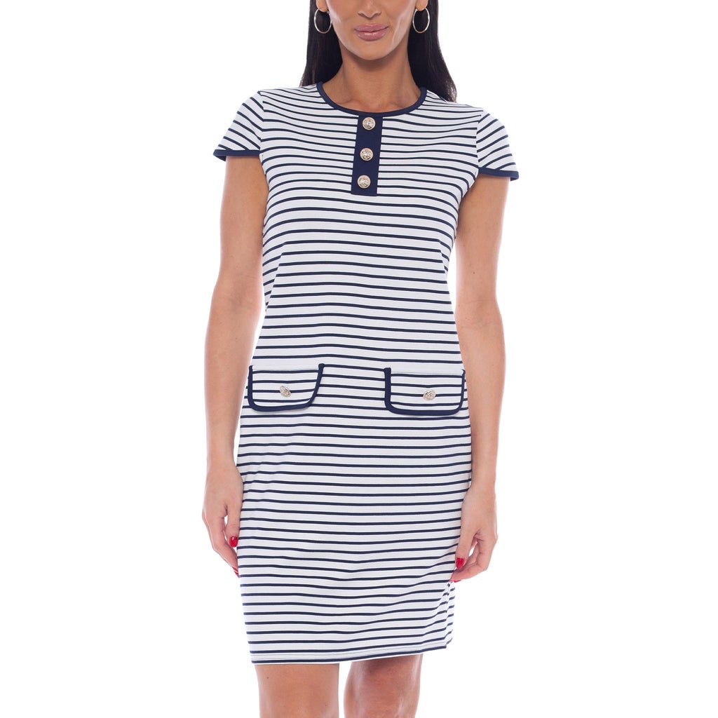 Isaac Mizrahi New York Women’s Cap Sleeve Dress - White