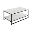 Appollo Brigitte 2-tiered Metal Coffee Table with Marble Top
