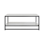Appollo Brigitte 2-tiered Metal Coffee Table with Marble Top