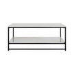 Appollo Brigitte 2-tiered Metal Coffee Table with Marble Top