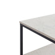 Appollo Brigitte 2-tiered Metal Coffee Table with Marble Top