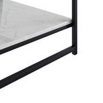 Appollo Brigitte 2-tiered Metal Coffee Table with Marble Top