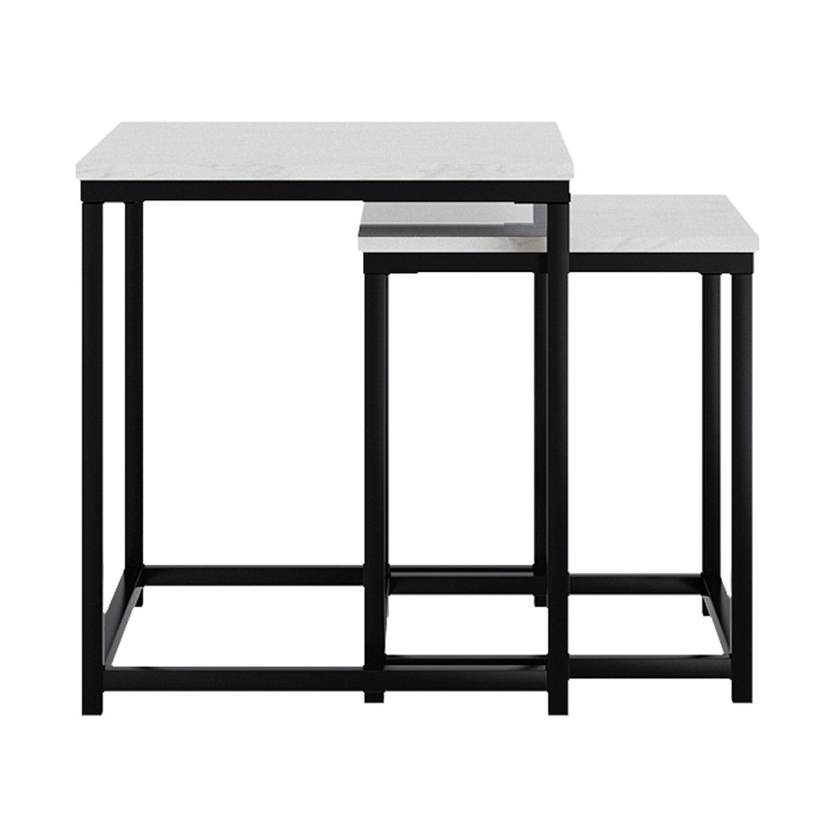 Appollo Roland Nesting Side Tables with Marble Top