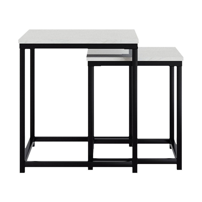 Appollo Roland Nesting Side Tables with Marble Top