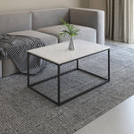 Appollo Josiane Metal Coffee Table with Marble Top