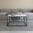 Appollo Josiane Metal Coffee Table with Marble Top
