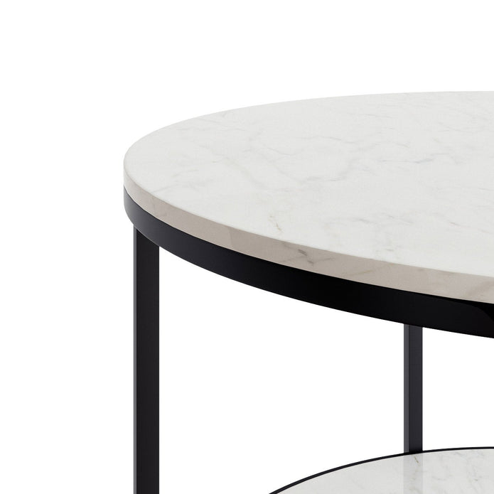 Appollo Florence 78.7 cm (31 in.) Round Table with Marble Top