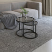 Appollo Lucienne Nested Round Coffee Tables with Tempered Glass Top