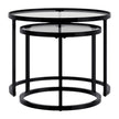 Appollo Lucienne Nested Round Coffee Tables with Tempered Glass Top