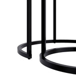 Appollo Lucienne Nested Round Coffee Tables with Tempered Glass Top