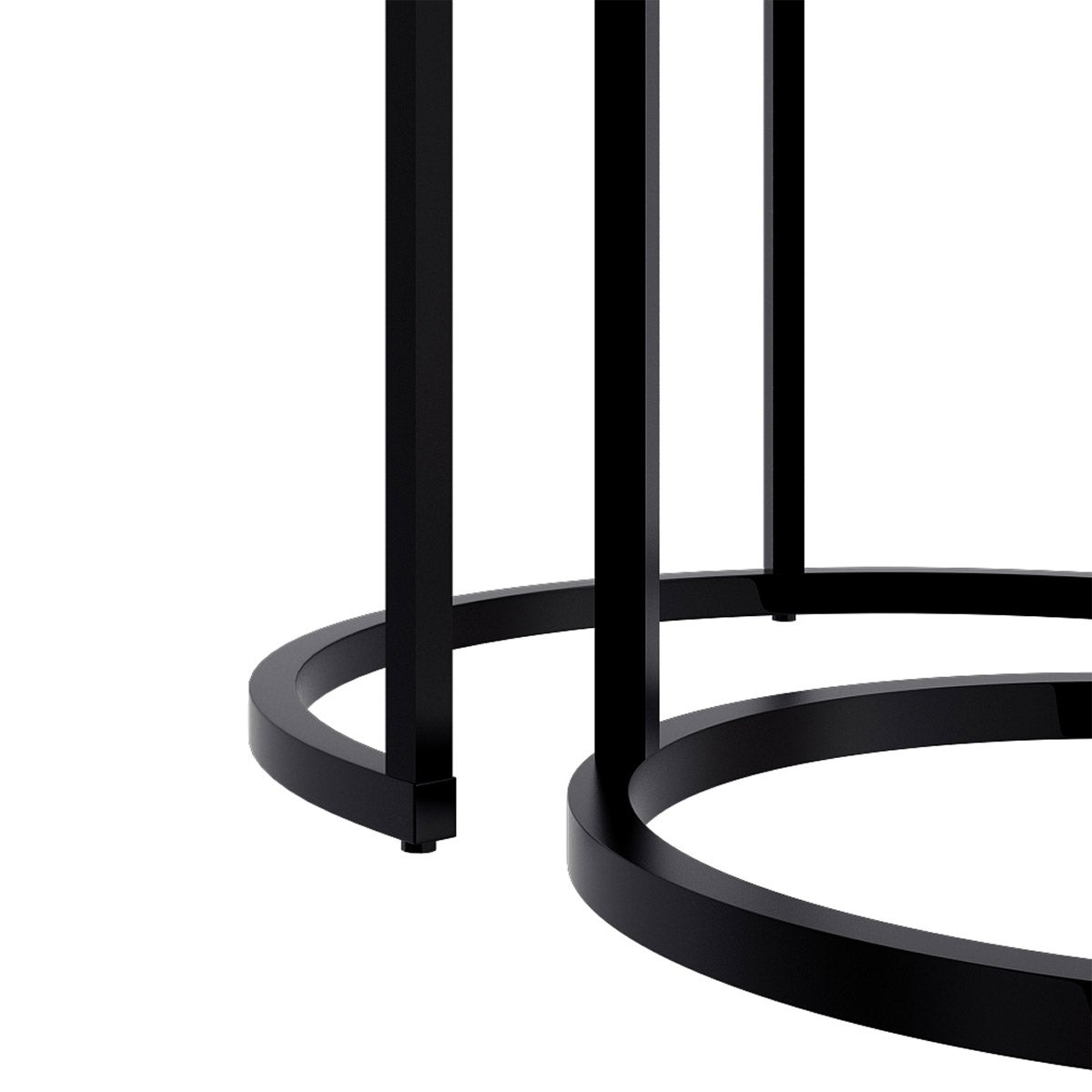 Appollo Lucienne Nested Round Coffee Tables with Tempered Glass Top