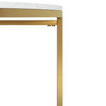Appollo Sebastien 80 cm (31.5 in.) Round Metal Coffee Table with Marble Top