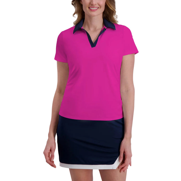 Stella Parker Women's Contrast Collar Polo