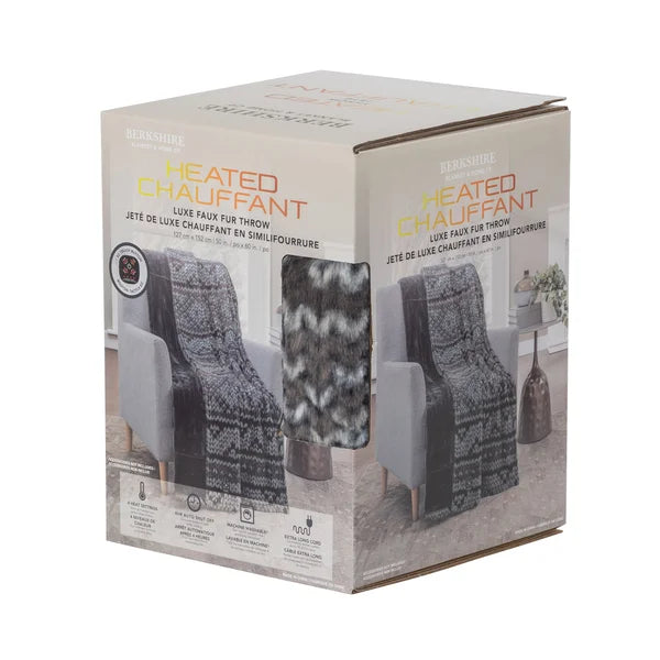 Berkshire - Heated Luxe Faux Fur Throw