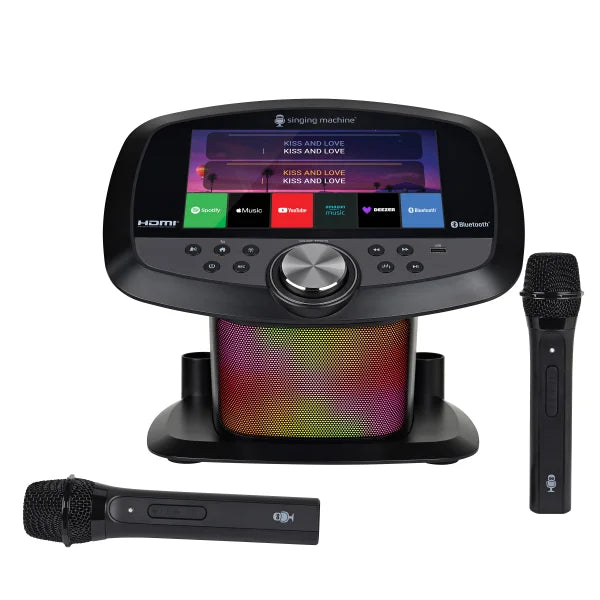 Singing Machine Ultimate Karaoke Party System with Vocal Removal & 2 Charging Mics
